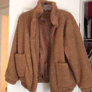 Camel fuzzy Jacket!